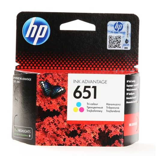 HP 651 Farve bl�kpatron 6ml original