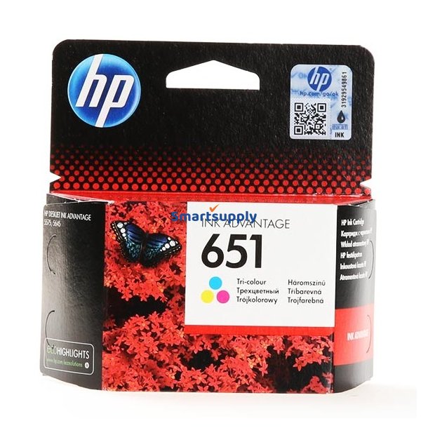 HP 651 Farve bl�kpatron 6ml original