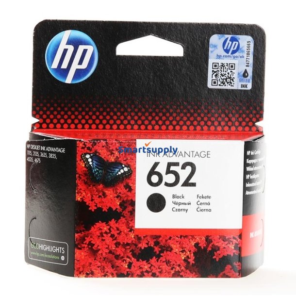 HP 652 Sort blkpatron 6ml original