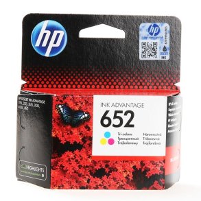 HP 652 Farve bl�kpatron 5ml original