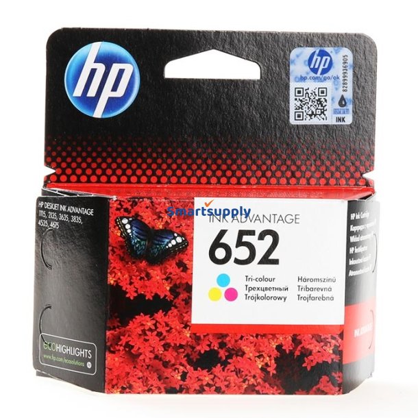 HP 652 Farve blkpatron 5ml original