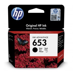 HP 653 Sort bl�kpatron 6ml original