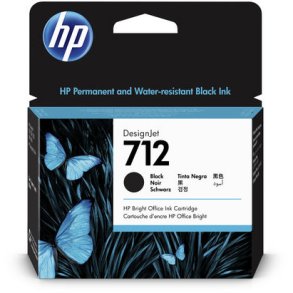 HP 712 Sort bl�kpatron 80ml original