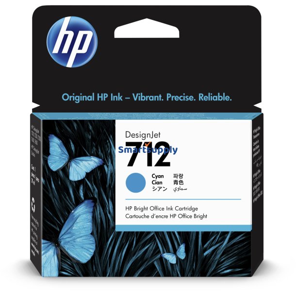 HP 712 Cyan bl�kpatron 29ml original