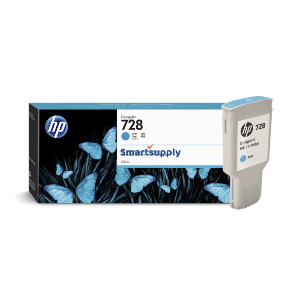 HP 728 Cyan blkpatron hj kapacitet 300ml original