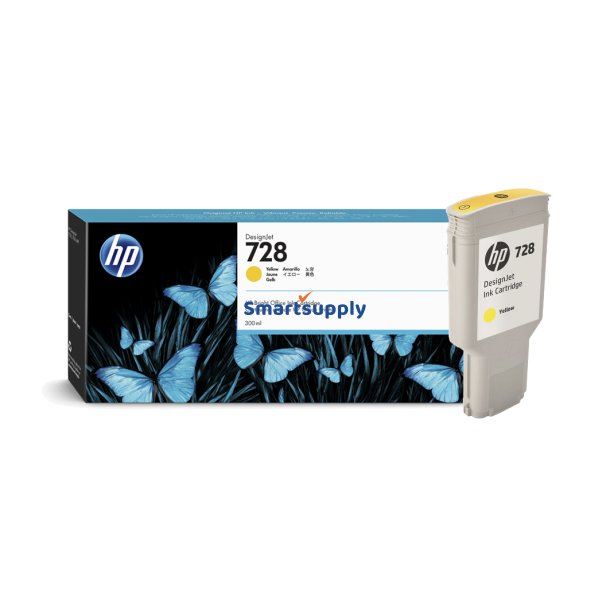 HP 728 Gul blkpatron hj kapacitet 300ml original