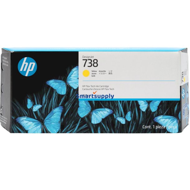 HP 738 Gul blkpatron hj kapacitet 300ml original