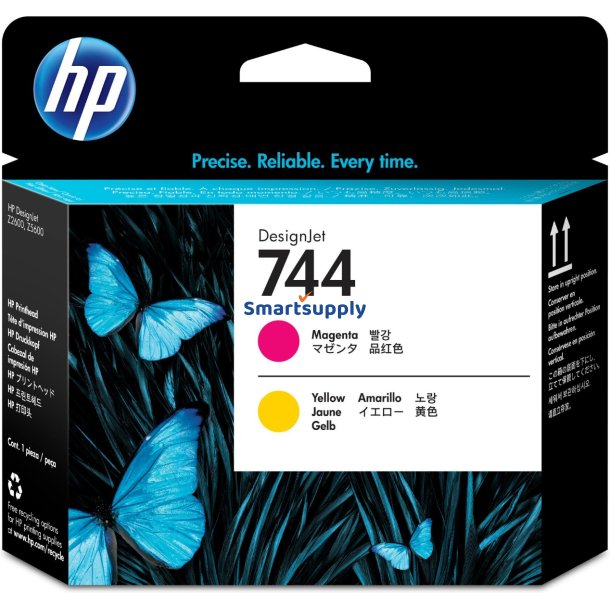 HP 745 Magenta &amp; Gul printhoved original