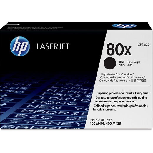 HP 80X toner 6.800 sider h�j kapacitet CF280X original