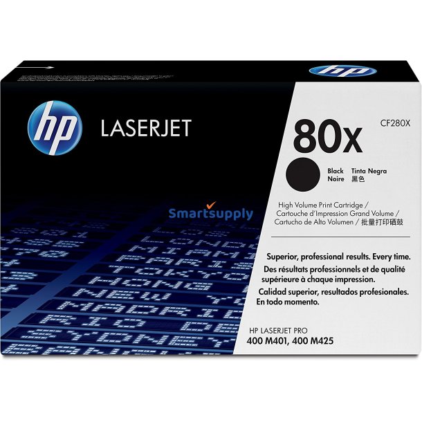 HP 80X toner 6.800 sider hj kapacitet CF280X original