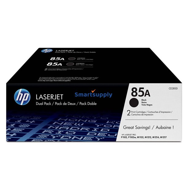 HP 85A toner 2 stk 3.200 sider CE285AD original multipakke