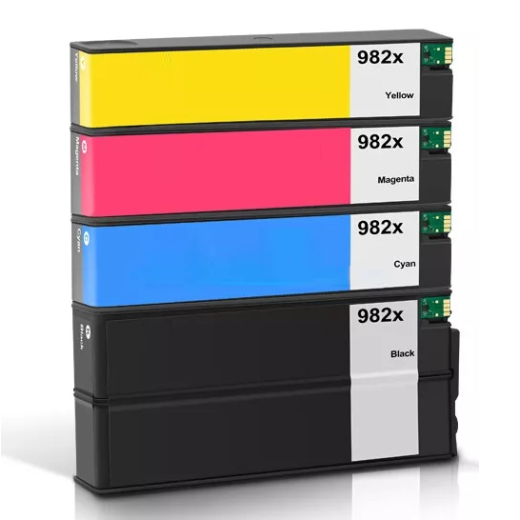 HP 982X BCMY bl�kpatron 4 stk 68.000 sider kompatibel rabatpakke