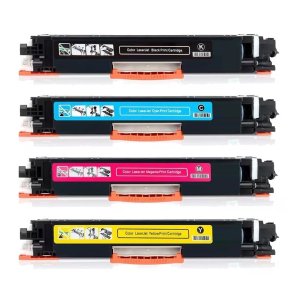 HP 126A toner 4 stk BCMY 4.200 sider kompatibel multipakke