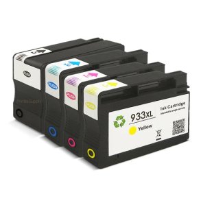HP 932 / 933 XL blkpatroner 4 stk BCMY kompatibel multipakke
