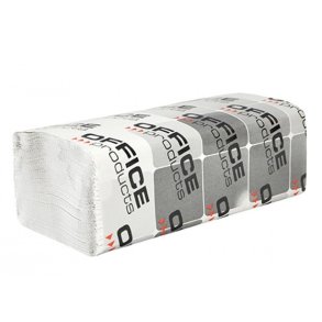 Hndkldeark 2-lags Z fold 25x21cm, 3000 ark, 20 pakker hvid