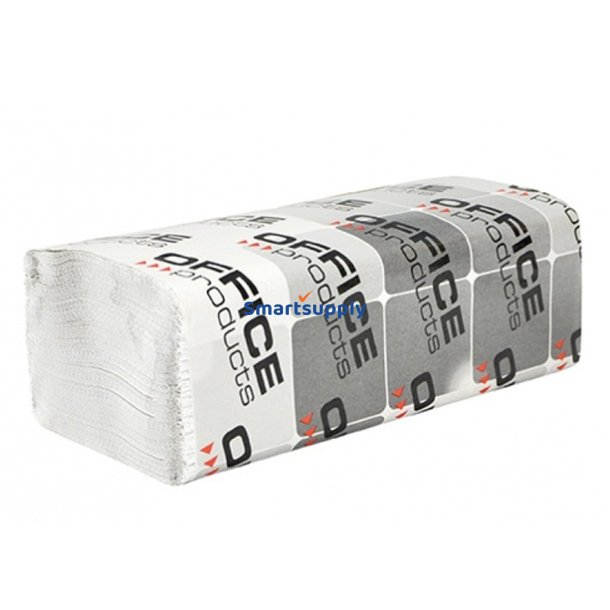 H�ndkl�deark 2-lags Z fold 25x21cm, 3000 ark, 20 pakker hvid