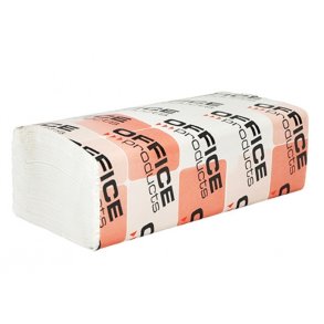 Hndkldeark 2-lags Z fold 25x23cm, 3000 ark, 20 pakker hvid