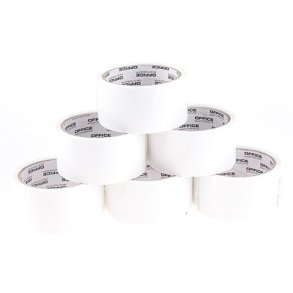 Hvid pakketape strk og stjsvag 48 mm x 46 m - 6 stk