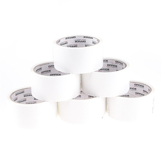 Hvid pakketape st�rk og st�jsvag 48 mm x 46 m - 6 stk