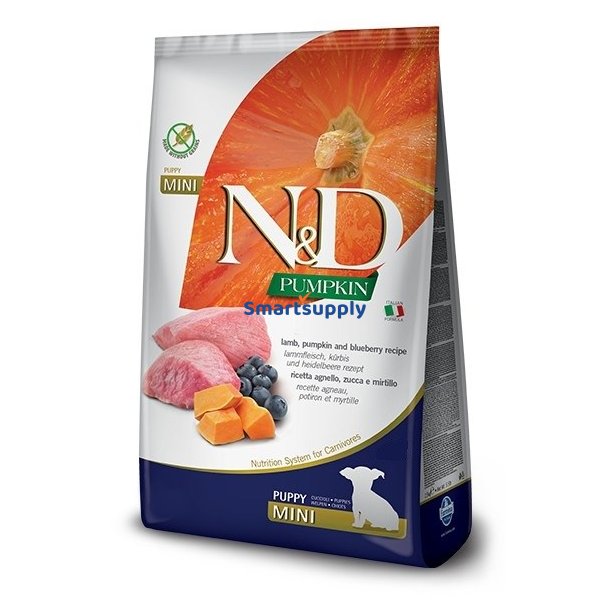 FARMINA N&D GF PUMPKIN LAMB&BLUEBERRY PUPPY MINI - T�RFODER TIL HUNDE - 7kg