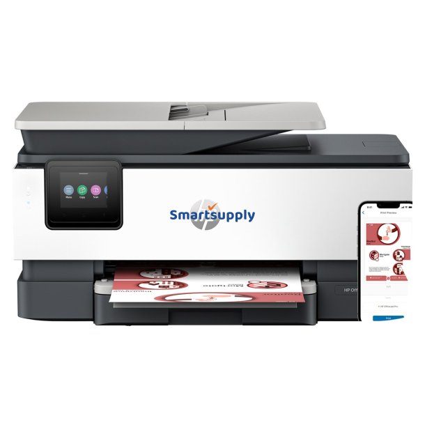 Hp Officejet Pro 8132E Trdls Alt-I-En Farveprinter, Instant Ink, Tosidet Tryk