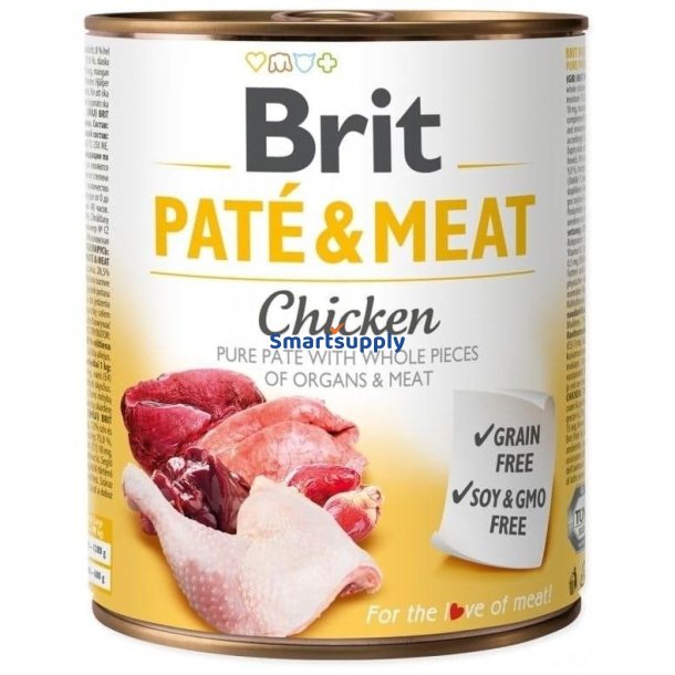 Brit Pat&eacute; &amp; Kd Med Kylling - Vdfoder Til Hunde - 800G