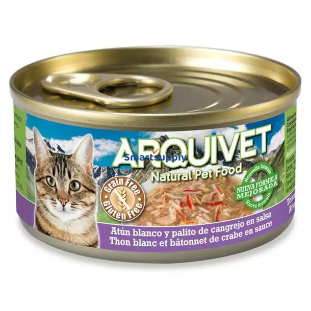 Arquivet Hvide Tun- Og Krabbestnger - Vdfoder Til Katte - Dse - 80 G