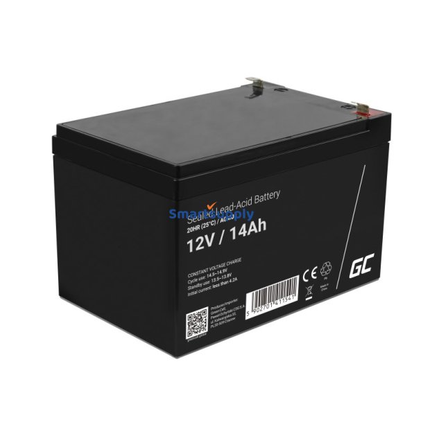Green Cell Agm08 Industrielt Genopladeligt Batteri Forseglet Blysyre (Vrla) 14000 mAh 12 V