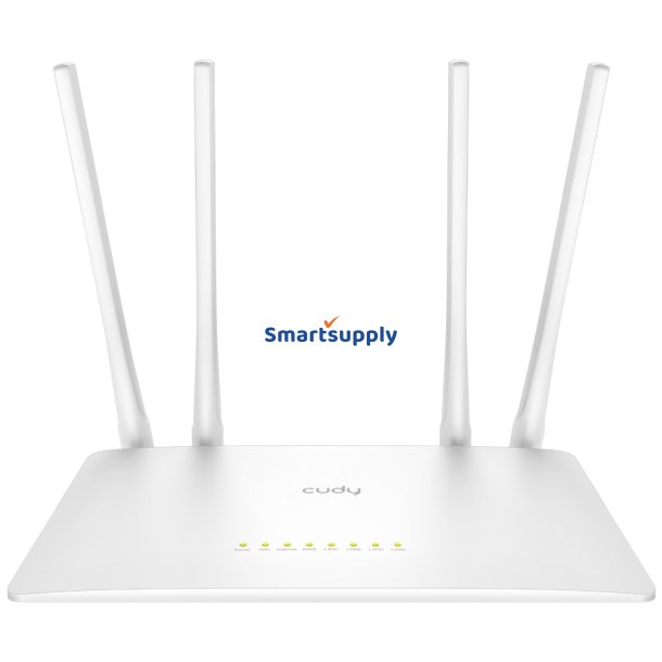 Cudy WR1200 trdls router Hurtigt ethernet Dual-band (2,4 GHz / 5 GHz) Hvid