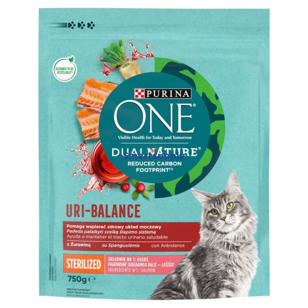 PURINA Dual Nature Uri-Balance Sterilized - trfoder til kattekillinger - 750 g