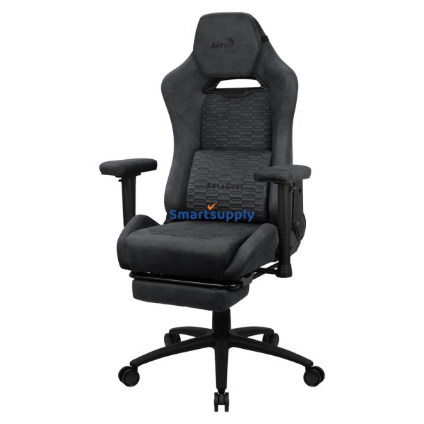 Aerocool Royalslategr Premium Ergonomic Gaming Stol Bensttter Aerosuede Technology Gr