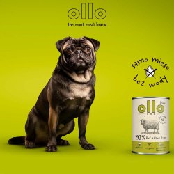 OLLO Pure Beef and Green tripe - vdfoder til hunde - 400g