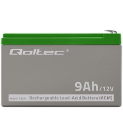 Qoltec 53031 AGM-batteri | 12V | 9Ah