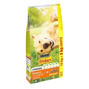 PURINA Friskies Balance Chicken with vegetables - trfoder til hunde - 10 + 5kg