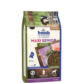 Bosch Hundefutter Maxi Senior Geflgel, 1er Pack (1 x 12.5 kg) 12,5 kg Fjerkr, Ris