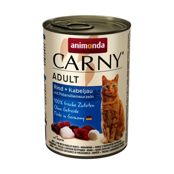 Animonda Carny Adult Oksekd Med Torsk Og Persille - Vdfoder Til Katte - 400G