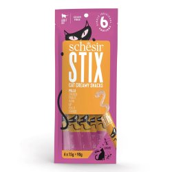 Schesir Stix Kyllingecreme - Godbid Til Katte - 6X15g
