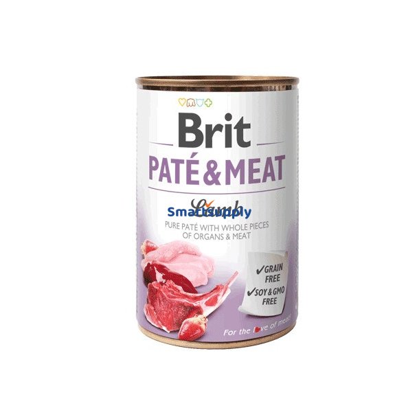 Brit Pat&eacute; &amp; Kd Med Lam - Vdfoder Til Hunde - 400G