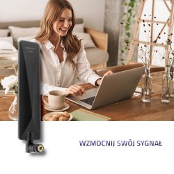 Qoltec 57018 4G LTE-antenne omnidirektionel | 7dBi | Indendrs