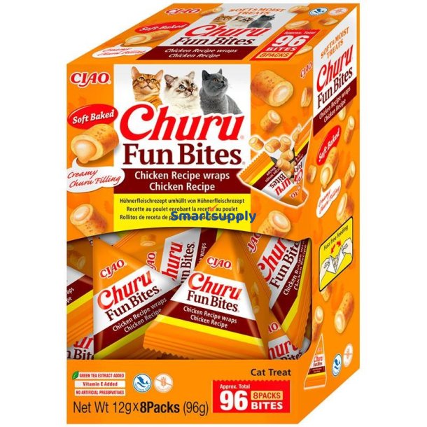 Inaba Churu Fun Bites Chicken - Kattegodbidder - 8X12g