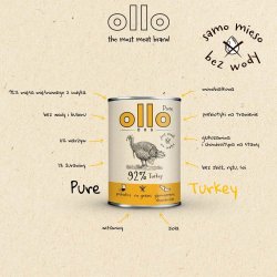 OLLO Pure Turkey - vdfoder til hunde - 850g