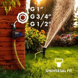 GreenBlue elektronisk vandingskontrol, programmr, strmforsyning 2x1,5V AA, GB390