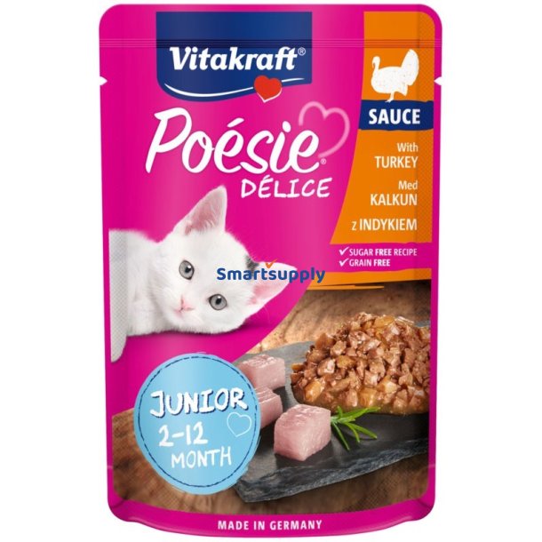 Vitakraft Poesie Delice Junior Kalkun - Vdfoder Til Katte - 85 G