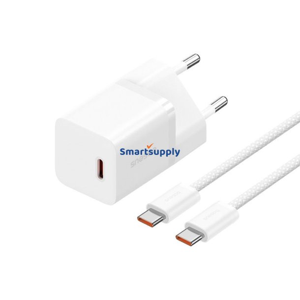 Baseus P10110902213-01 Usb-C Gan5 Mini 30W Netoplader Hvid