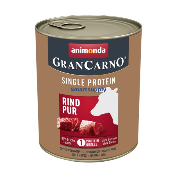 Animonda Grancarno Adult Single Protein Oksekd - Vdfoder Til Hunde - 800G