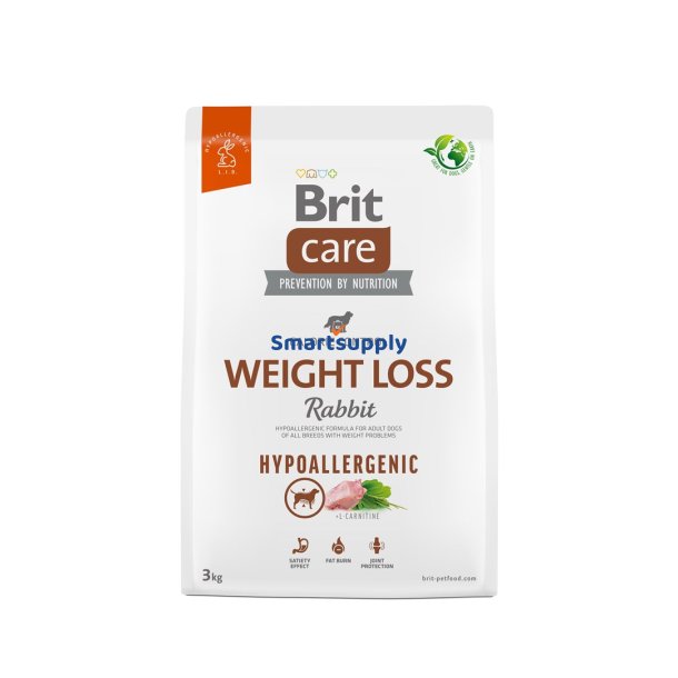 Brit Care Hypoallergen Voksen Kanin Til Vgttab - Trfoder Til Hunde - 3 Kg