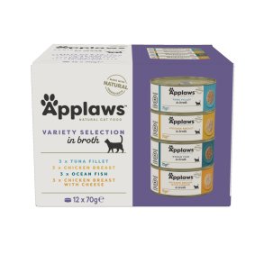 APPLAWS Variety selection multipack in broth - vd kattefoder - 12x70g