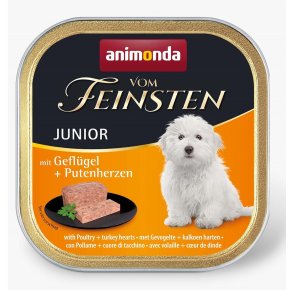 ANIMONDA Vom Feinsten Junior Poultry and turkey heart - vdt hundefoder - 150g