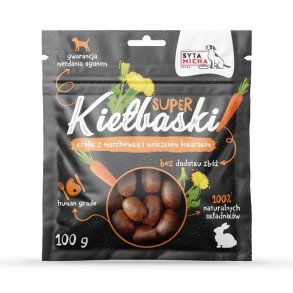 SYTA MICHA Great sausages with rabbit, carrot and dandelion - godbid til hund - 100g