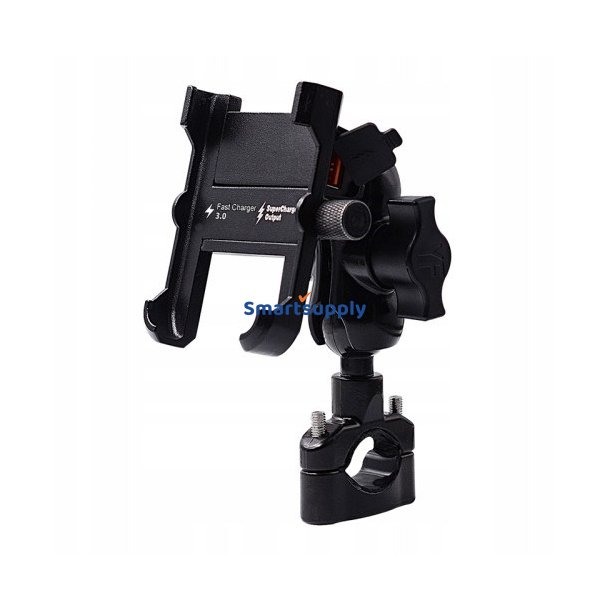 MOTORCYKEL TELEFONHOLDER FREEDCONN MC10N + BM2R FASTGRELSE AF HOVEDRR